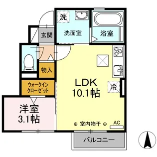 サンゴールド320【1階】の間取り