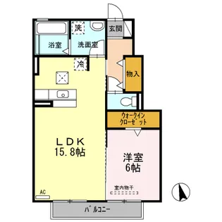 セジュール新田【1階】の間取り