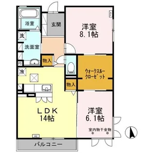 サンフローラ【1階】の間取り