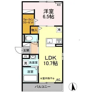 マーメゾン 東田中【2階】の間取り