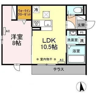 マーメゾン 東田中【1階】の間取り