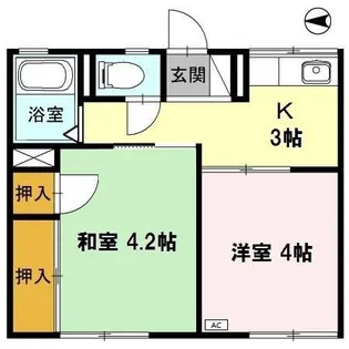 シティハイムカツマタ【2階】の間取り
