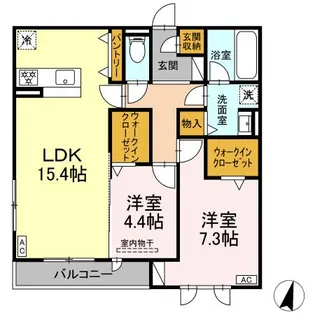 メイプル【2階】の間取り