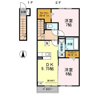 グランメール【2階】の間取り