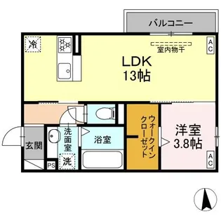 DーCrinum 本田町【2階】の間取り