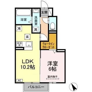 1LDKの間取り画像