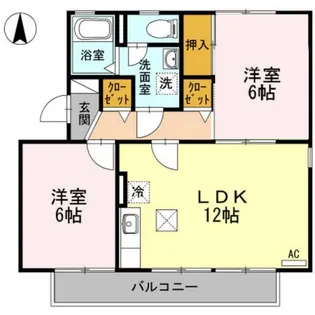 ニューアゼリア A【1階】の間取り