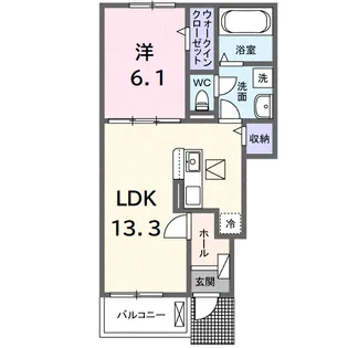 グレイスフル キノミヤ 331【1階】の間取り