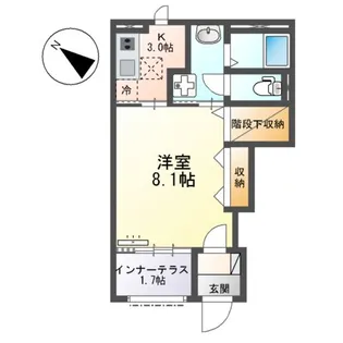 沼津市大諏訪アパート【1階】の間取り