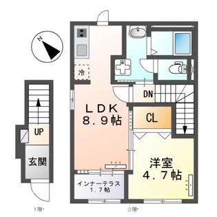 沼津市大諏訪アパート【2階】の間取り