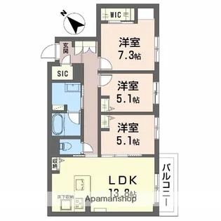 エクラージュ【1階】の間取り