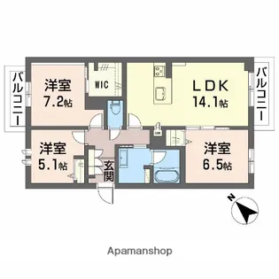 エクラージュ【301号室】の間取り