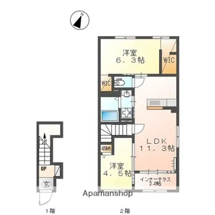 仮)御殿場市御殿場アパート【205号室】の間取り