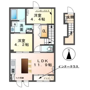 クレシアⅣ【2階】の間取り