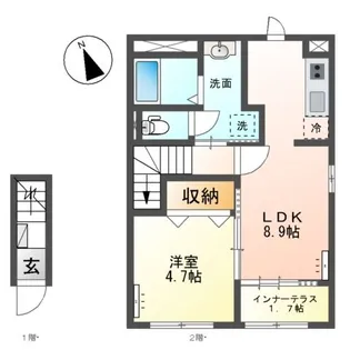仮)新橋アパート【2階】の間取り