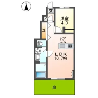 (仮)西田中アパート令和8年8月末入居可能【1階】の間取り