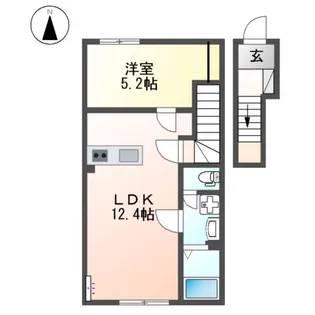 (仮)西田中アパート令和8年8月末入居可能【2階】の間取り