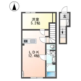 (仮)西田中アパート令和8年8月末入居可能【205号室】の間取り