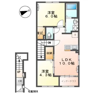(仮)東田中アパート【205号室】の間取り
