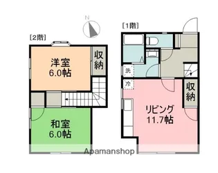 勝又アパート【102号室】の間取り