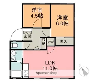 コーポラス東大路B【101号室】の間取り