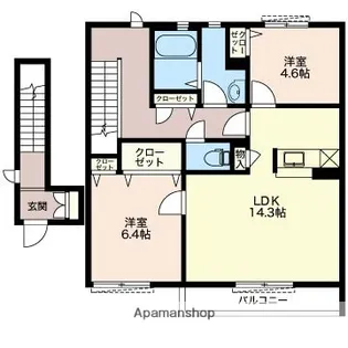 ヴィラ アイリス【2階】の間取り