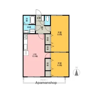 千寿パレス【1階】の間取り