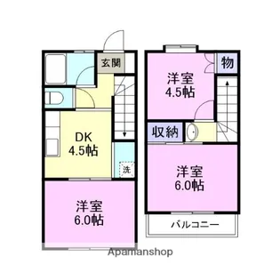 レジデンスカミ【1階】の間取り