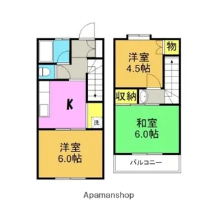 レジデンスカミ【1階】の間取り