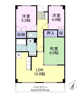 レサージュAONO【3階】の間取り