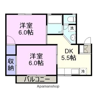 セジュールS・函南【201号室】の間取り