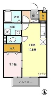フロンティアハイツ B【2階】の間取り