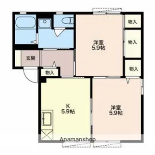 ヴェルドミール【2階】の間取り