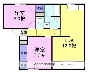 アドザックスキウチ【1階】の間取り
