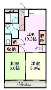 モントレーツチヤA【201号室】の間取り