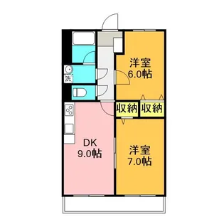 レアールマンション杉山【1階】の間取り