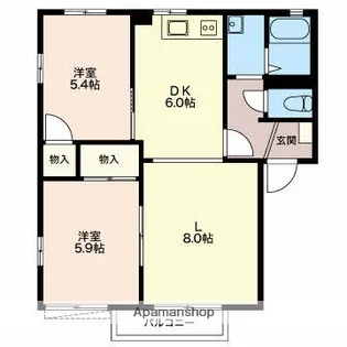 フレグランス中伊豆【2階】の間取り