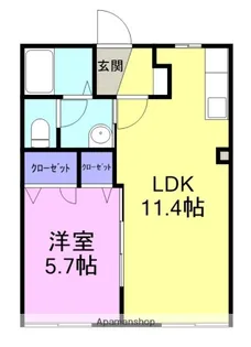 アウスレーゼヤマダ【1階】の間取り