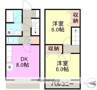 メゾン柿島【105号室】の間取り