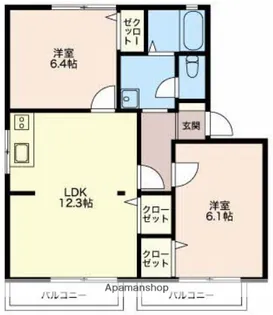ファミールミタ【C202号室】の間取り