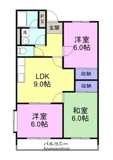 タウンヒル芹沢90【3階】の間取り