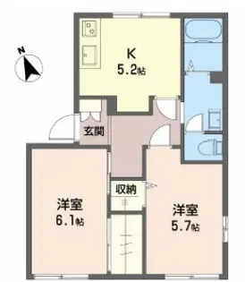 フレグランス牧之郷【1階】の間取り