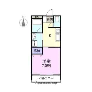 レアールカロン【1階】の間取り