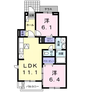 フィオーレYS【1階】の間取り