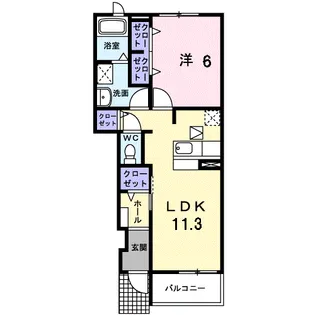 コンフォルターブル【1階】の間取り