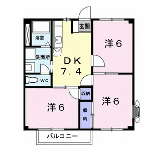 セジュール杉山【2階】の間取り