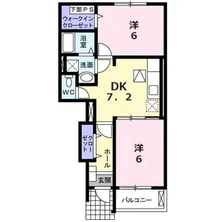 CALME KURINOKI【1階】の間取り