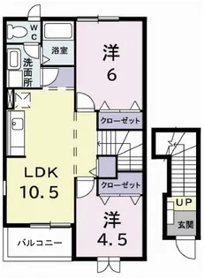 ツインコート B【2階】の間取り