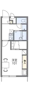 レオパレス微笑【1階】の間取り