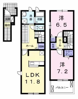 ステラ皆沢【2階】の間取り